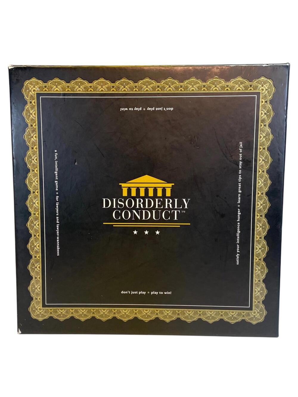 Disorderly Conduct Board Game Lawyer Trivia Legal Strategy Adult Party Game VGUC